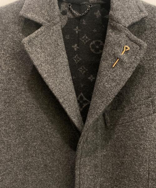 LOUIS VUITTON（ルイ ヴィトン）LOUIS VUITTON (ルイ ヴィトン) ダブルフェイス・モノグラム・ウールコート グレー サイズ:44の古着・服飾アイテム