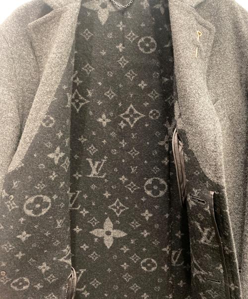 LOUIS VUITTON（ルイ ヴィトン）LOUIS VUITTON (ルイ ヴィトン) ダブルフェイス・モノグラム・ウールコート グレー サイズ:44の古着・服飾アイテム