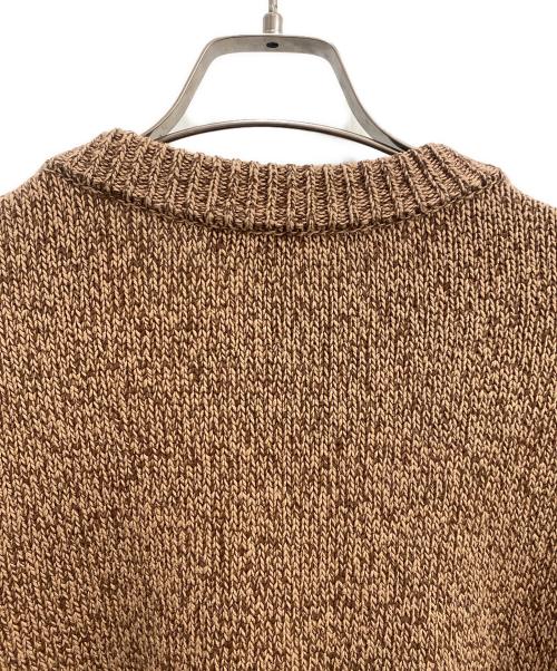 BALENCIAGA（バレンシアガ）BALENCIAGA (バレンシアガ) メランジコットンミックスニット ブラウン サイズ:XLの古着・服飾アイテム