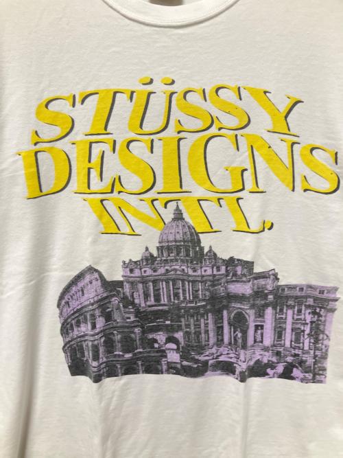 stussy（ステューシー）stussy (ステューシー) プリントTシャツ ホワイト サイズ:Ｌの古着・服飾アイテム