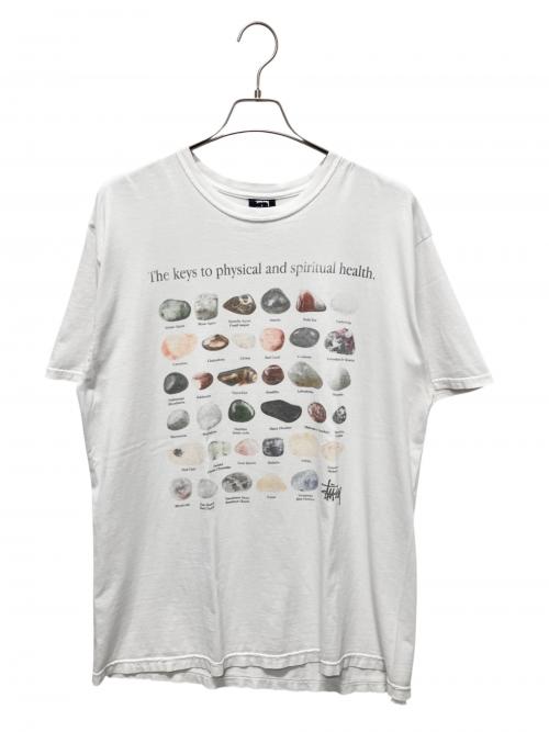 stussy（ステューシー）stussy (ステューシー) Stones Pigment Dyed Tee ホワイト サイズ:Ｌの古着・服飾アイテム