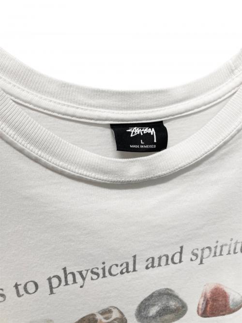 stussy（ステューシー）stussy (ステューシー) Stones Pigment Dyed Tee ホワイト サイズ:Ｌの古着・服飾アイテム