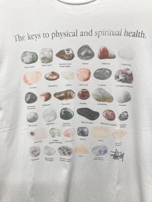 stussy（ステューシー）stussy (ステューシー) Stones Pigment Dyed Tee ホワイト サイズ:Ｌの古着・服飾アイテム