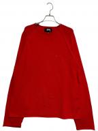 stussyステューシー）の古着「Exposed Seam Sweater」｜レッド