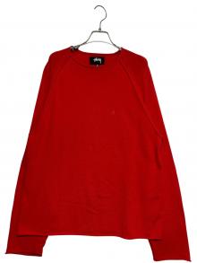 stussy（ステューシー）の古着「Exposed Seam Sweater」｜レッド