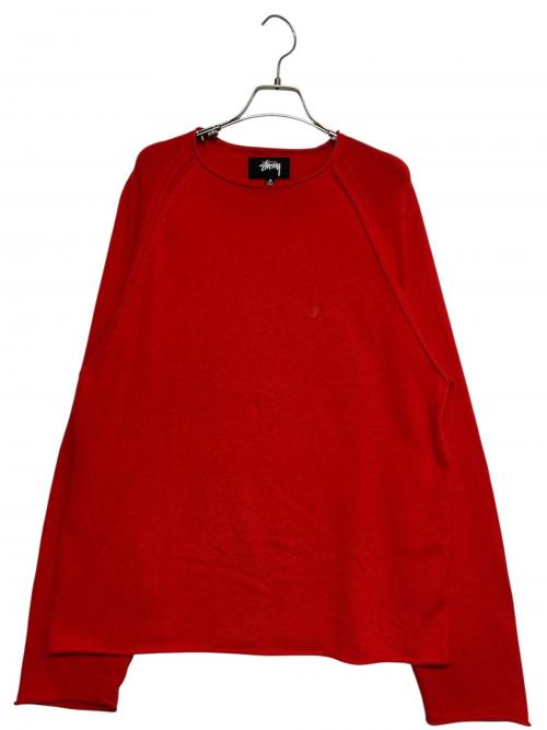 stussy（ステューシー）stussy (ステューシー) Exposed Seam Sweater レッド サイズ:Mの古着・服飾アイテム