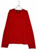 stussy（ステューシー）の古着「Exposed Seam Sweater」｜レッド