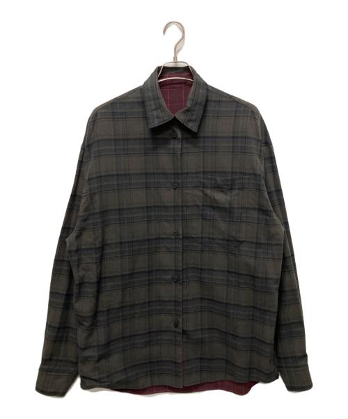 BALENCIAGA（バレンシアガ）BALENCIAGA (バレンシアガ) 22AW REVERSIBLE SHIRT カーキ サイズ:XSの古着・服飾アイテム