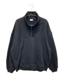 Saint Laurent Paris（サンローランパリ）の古着「ロゴハーフジップスウェット」｜ブラック