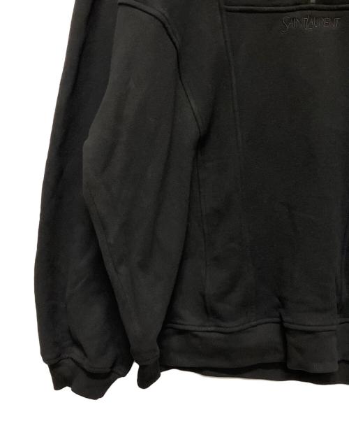 Saint Laurent Paris（サンローランパリ）Saint Laurent Paris (サンローランパリ) ロゴハーフジップスウェット ブラック サイズ:XXLの古着・服飾アイテム
