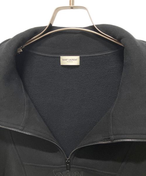 Saint Laurent Paris（サンローランパリ）Saint Laurent Paris (サンローランパリ) ロゴハーフジップスウェット ブラック サイズ:XXLの古着・服飾アイテム