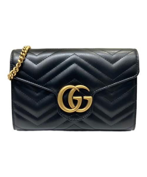GUCCI（グッチ）GUCCI (グッチ) GG MARMONT ショルダーバッグ ブラック サイズ:-の古着・服飾アイテム