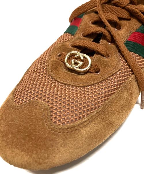 GUCCI（グッチ）GUCCI (グッチ) 〔グッチ シフト〕ウィメンズ スニーカー ブラウン サイズ:37の古着・服飾アイテム