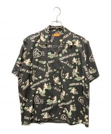 HUMAN MADE（ヒューマンメイド）の古着「PRINTED SHIRT/オープンカラーシャツ」｜ブラック