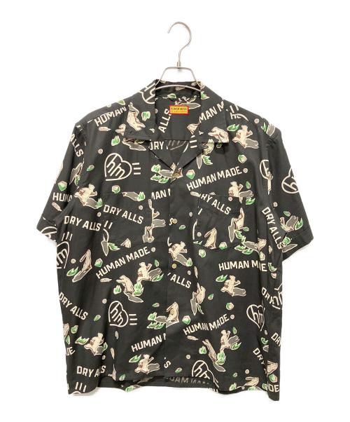 HUMAN MADE（ヒューマンメイド）HUMAN MADE (ヒューマンメイド) PRINTED SHIRT/オープンカラーシャツ ブラック サイズ:Lの古着・服飾アイテム