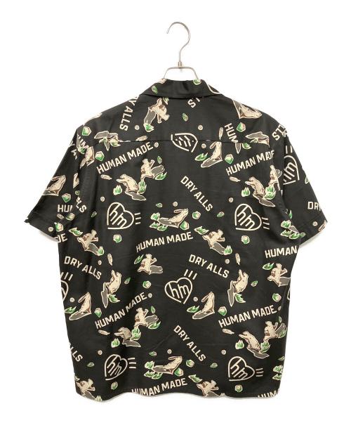 HUMAN MADE（ヒューマンメイド）HUMAN MADE (ヒューマンメイド) PRINTED SHIRT/オープンカラーシャツ ブラック サイズ:Lの古着・服飾アイテム