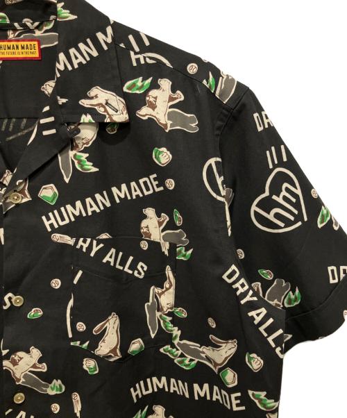 HUMAN MADE（ヒューマンメイド）HUMAN MADE (ヒューマンメイド) PRINTED SHIRT/オープンカラーシャツ ブラック サイズ:Lの古着・服飾アイテム