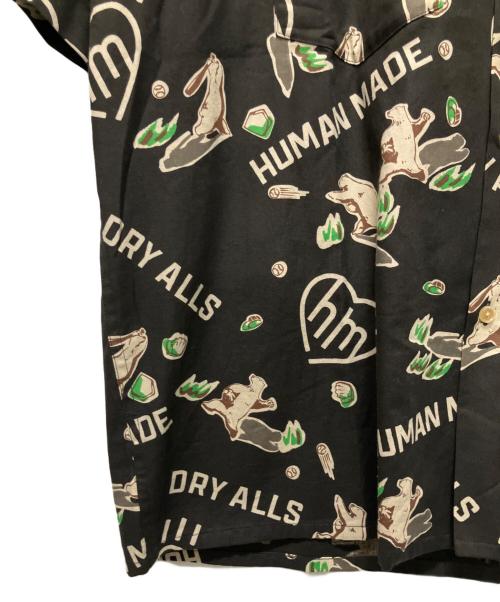 HUMAN MADE（ヒューマンメイド）HUMAN MADE (ヒューマンメイド) PRINTED SHIRT/オープンカラーシャツ ブラック サイズ:Lの古着・服飾アイテム