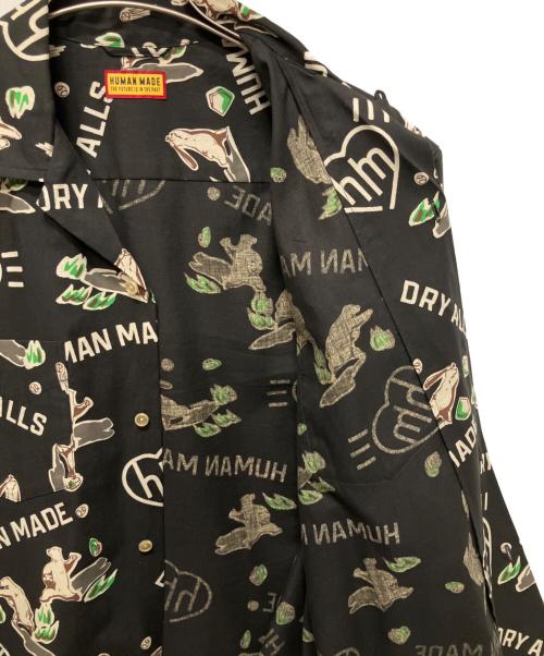 HUMAN MADE（ヒューマンメイド）HUMAN MADE (ヒューマンメイド) PRINTED SHIRT/オープンカラーシャツ ブラック サイズ:Lの古着・服飾アイテム
