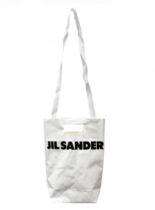 JIL SANDER（ジルサンダー）JIL SANDER (ジルサンダー) 2WAYエコバッグ ホワイトの古着・服飾アイテム