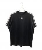 BALENCIAGA×adidasバレンシアガ×アディダス）の古着「スリーラインロゴカットソー」｜ブラック