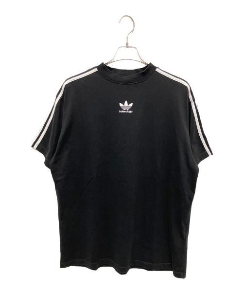 BALENCIAGA（バレンシアガ）BALENCIAGA (バレンシアガ) adidas (アディダス) スリーラインロゴカットソー ブラック サイズ:2の古着・服飾アイテム