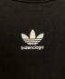 中古・古着 BALENCIAGA (バレンシアガ) adidas (アディダス) スリーラインロゴカットソー ブラック サイズ:2：60000円