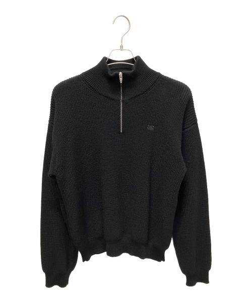 CELINE（セリーヌ）CELINE (セリーヌ) ハーフジップ プルオーバーニット ブラック サイズ:Ｌの古着・服飾アイテム