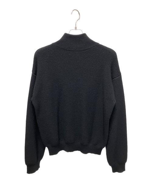 CELINE（セリーヌ）CELINE (セリーヌ) ハーフジップ プルオーバーニット ブラック サイズ:Ｌの古着・服飾アイテム