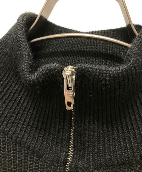 CELINE（セリーヌ）CELINE (セリーヌ) ハーフジップ プルオーバーニット ブラック サイズ:Ｌの古着・服飾アイテム