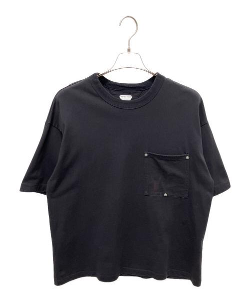 BOTTEGA VENETA（ボッテガベネタ）BOTTEGA VENETA (ボッテガベネタ) ヘビージャージーコットンTシャツ ブラック サイズ:Ｓの古着・服飾アイテム