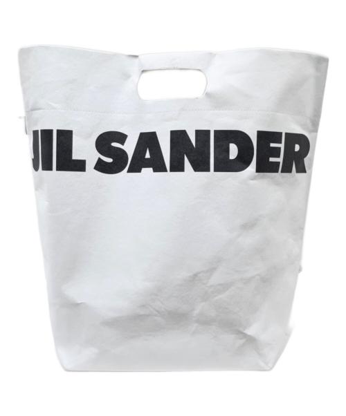 JIL SANDER（ジルサンダー）JIL SANDER (ジルサンダー) ペーパーバッグミディアム ホワイト サイズ:ミディアム/mediumの古着・服飾アイテム