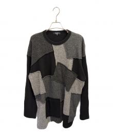 COMME des GARCONS HOMME（コムデギャルソン オム）の古着「パッチワークニット」｜ブラック