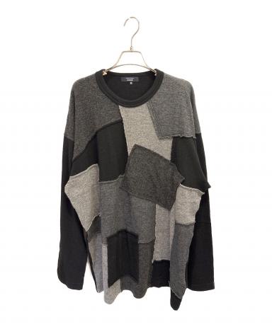 RT-225117 コムデギャルソン スパンコールパッチワークウールニット 中古・古着通販】COMME des GARCONS HOMME (コムデギャルソン オム