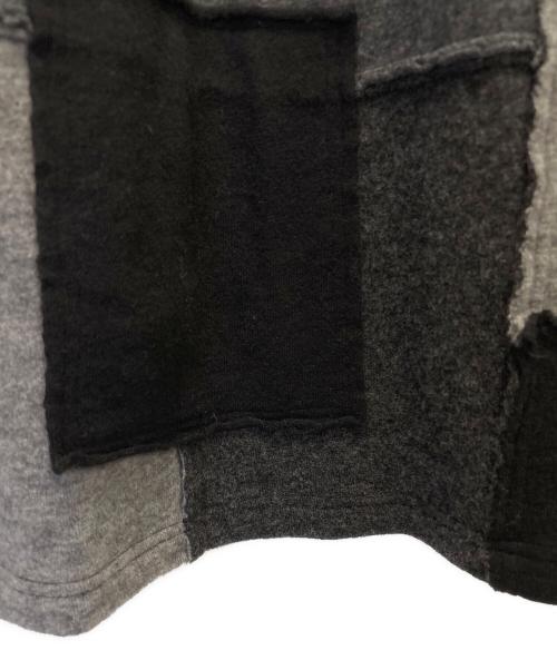 COMME des GARCONS HOMME（コムデギャルソン オム）COMME des GARCONS HOMME (コムデギャルソン オム) パッチワークニット ブラック サイズ:XLの古着・服飾アイテム