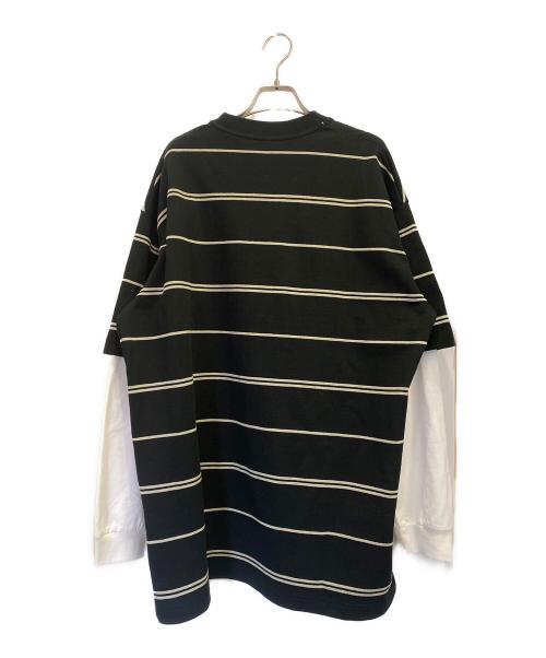 COMME des GARCONS HOMME（コムデギャルソン オム）COMME des GARCONS HOMME (コムデギャルソン オム) ボーダーレイヤードカットソー ブラック サイズ:Lの古着・服飾アイテム