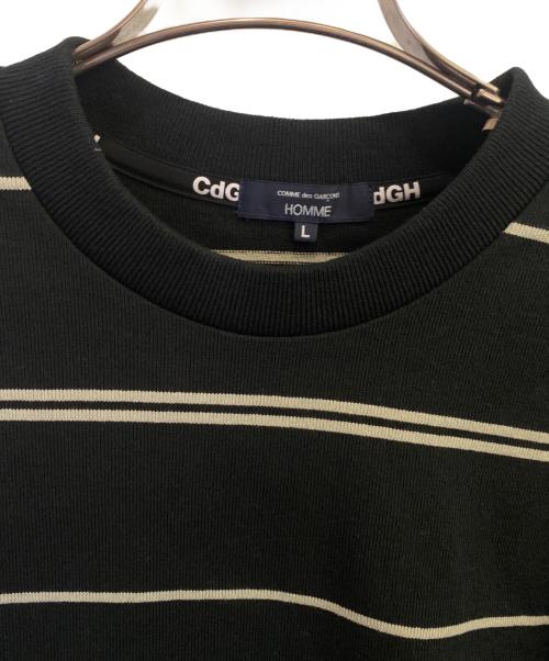 COMME des GARCONS HOMME（コムデギャルソン オム）COMME des GARCONS HOMME (コムデギャルソン オム) ボーダーレイヤードカットソー ブラック サイズ:Lの古着・服飾アイテム