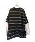 COMME des GARCONS HOMME（コムデギャルソン オム）の古着「ボーダーレイヤードカットソー」｜ブラック