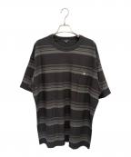 COMME des GARCONS HOMMEコムデギャルソン オム）の古着「ボーダーTシャツ」｜グレー