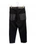 COMME des GARCONS JUNYA WATANABE MAN (コム デ ギャルソン ジュンヤ ワタナベ マン) レザー切り替えパンツ ブラック サイズ:XS：38000円