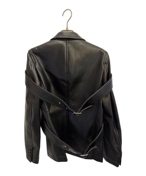 BLACK COMME des GARCONS（ブラックコムデギャルソン）BLACK COMME des GARCONS (ブラックコムデギャルソン) Double Buckle Blazer ブラック サイズ:XSの古着・服飾アイテム