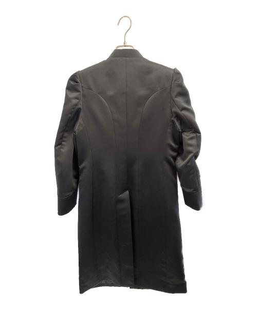 noir kei ninomiya（ノワール ケイ ニノミヤ）noir kei ninomiya (ノワール ケイ ニノミヤ) スパンコールツイード×エステルサテンコート ブラック サイズ:XSの古着・服飾アイテム