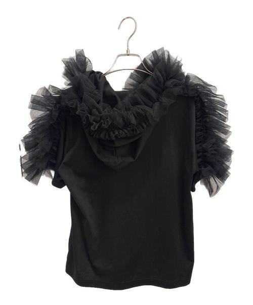 noir kei ninomiya（ノワール ケイ ニノミヤ）noir kei ninomiya (ノワール ケイ ニノミヤ) チュールフーディー ブラック サイズ:Ｓの古着・服飾アイテム
