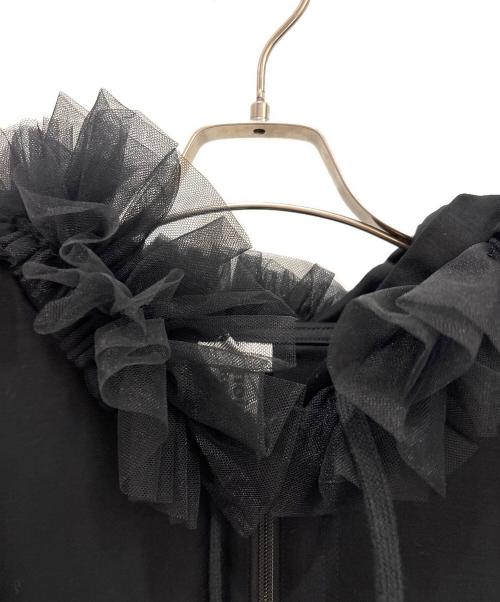 noir kei ninomiya（ノワール ケイ ニノミヤ）noir kei ninomiya (ノワール ケイ ニノミヤ) チュールフーディー ブラック サイズ:Ｓの古着・服飾アイテム