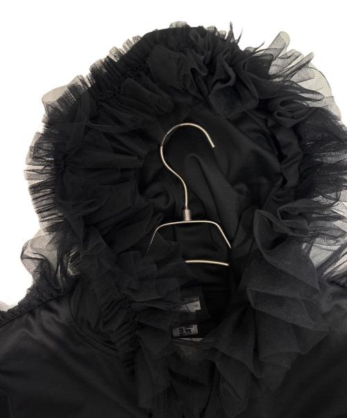 noir kei ninomiya（ノワール ケイ ニノミヤ）noir kei ninomiya (ノワール ケイ ニノミヤ) チュールフーディー ブラック サイズ:Ｓの古着・服飾アイテム