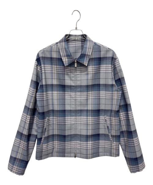Dior（ディオール）Dior (ディオール) チェックブルゾン スカイブルー サイズ:46の古着・服飾アイテム