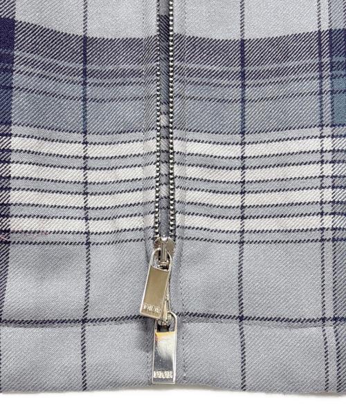 Dior（ディオール）Dior (ディオール) チェックブルゾン スカイブルー サイズ:46の古着・服飾アイテム