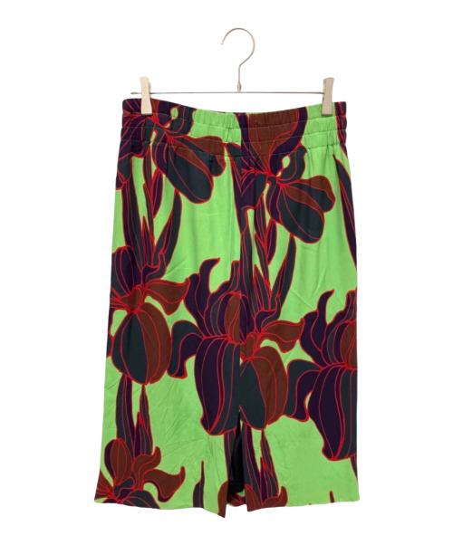 DRIES VAN NOTEN（ドリスヴァンノッテン）DRIES VAN NOTEN (ドリスヴァンノッテン) フラワー総柄スカート グリーン サイズ:38の古着・服飾アイテム