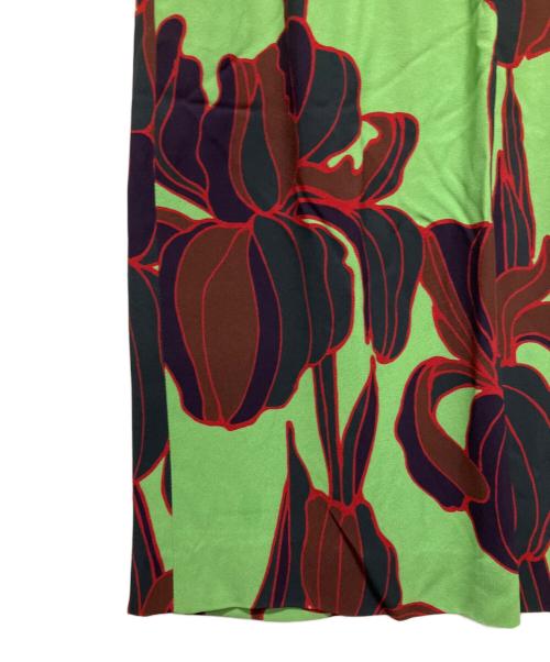 DRIES VAN NOTEN（ドリスヴァンノッテン）DRIES VAN NOTEN (ドリスヴァンノッテン) フラワー総柄スカート グリーン サイズ:38の古着・服飾アイテム