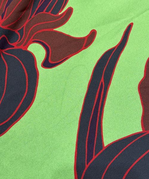 DRIES VAN NOTEN（ドリスヴァンノッテン）DRIES VAN NOTEN (ドリスヴァンノッテン) フラワー総柄スカート グリーン サイズ:38の古着・服飾アイテム